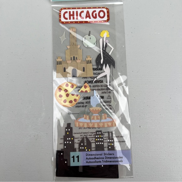 NWT A Touch of Jolee’s Chicago Dimensional Sticker Set - Picture 6 of 6